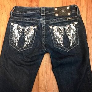 Miss Me Straight Dark Wash Jeans Size 25